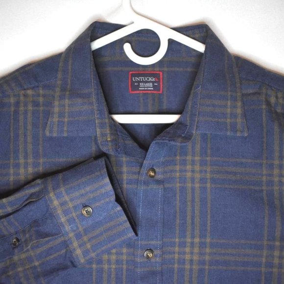 UNTUCKit Blue L/S Button Up Shirt Size XXL - Picture 1 of 3